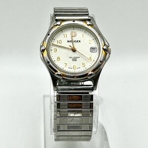 Wenger Vintage 2000 Swiss Army SMT Design Silver Gold tones Unisex Watch Working